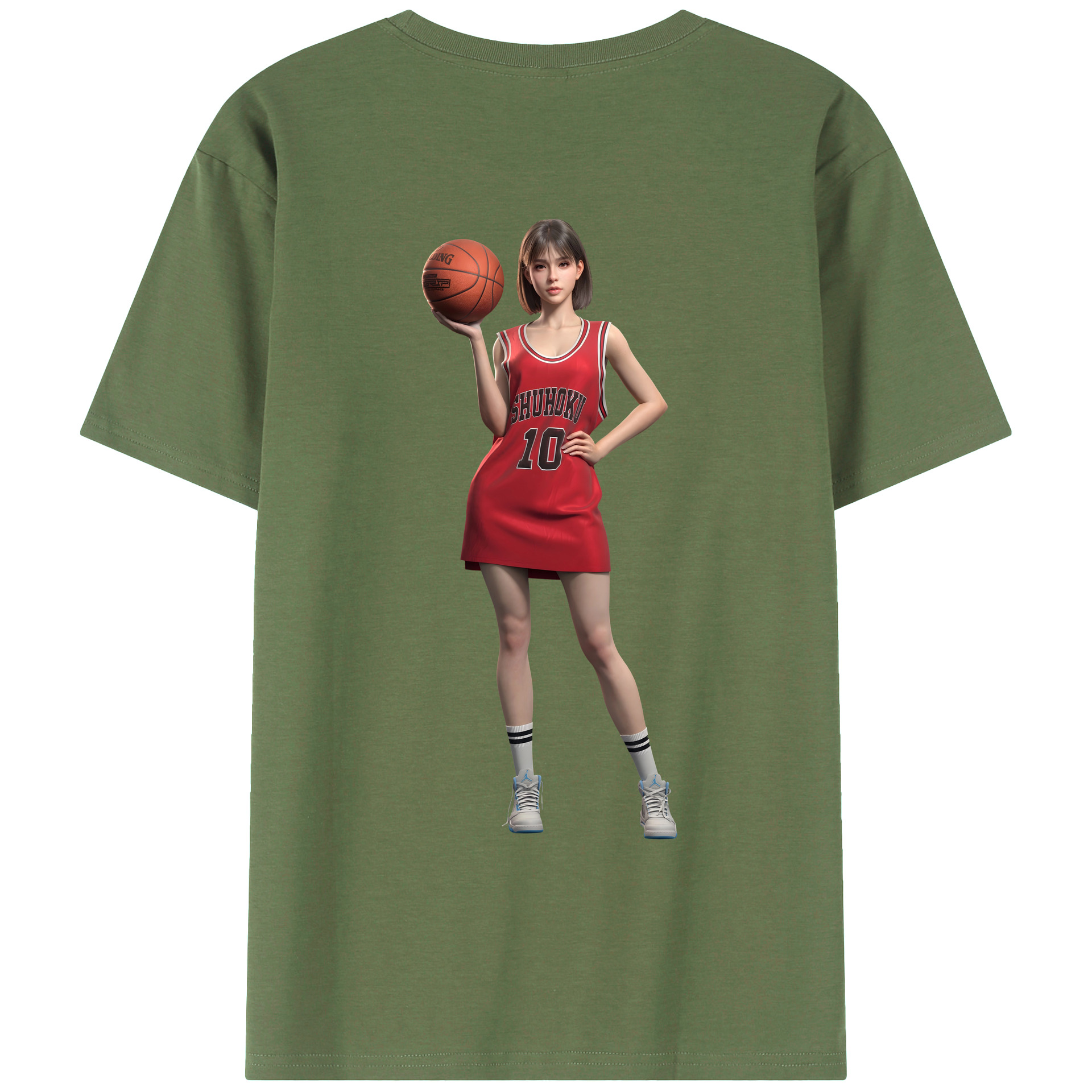 （画像用） SLAM DUNK／スラムダンク 綿100％ メンズ半袖Tシャツ（バックプリント） 通気性